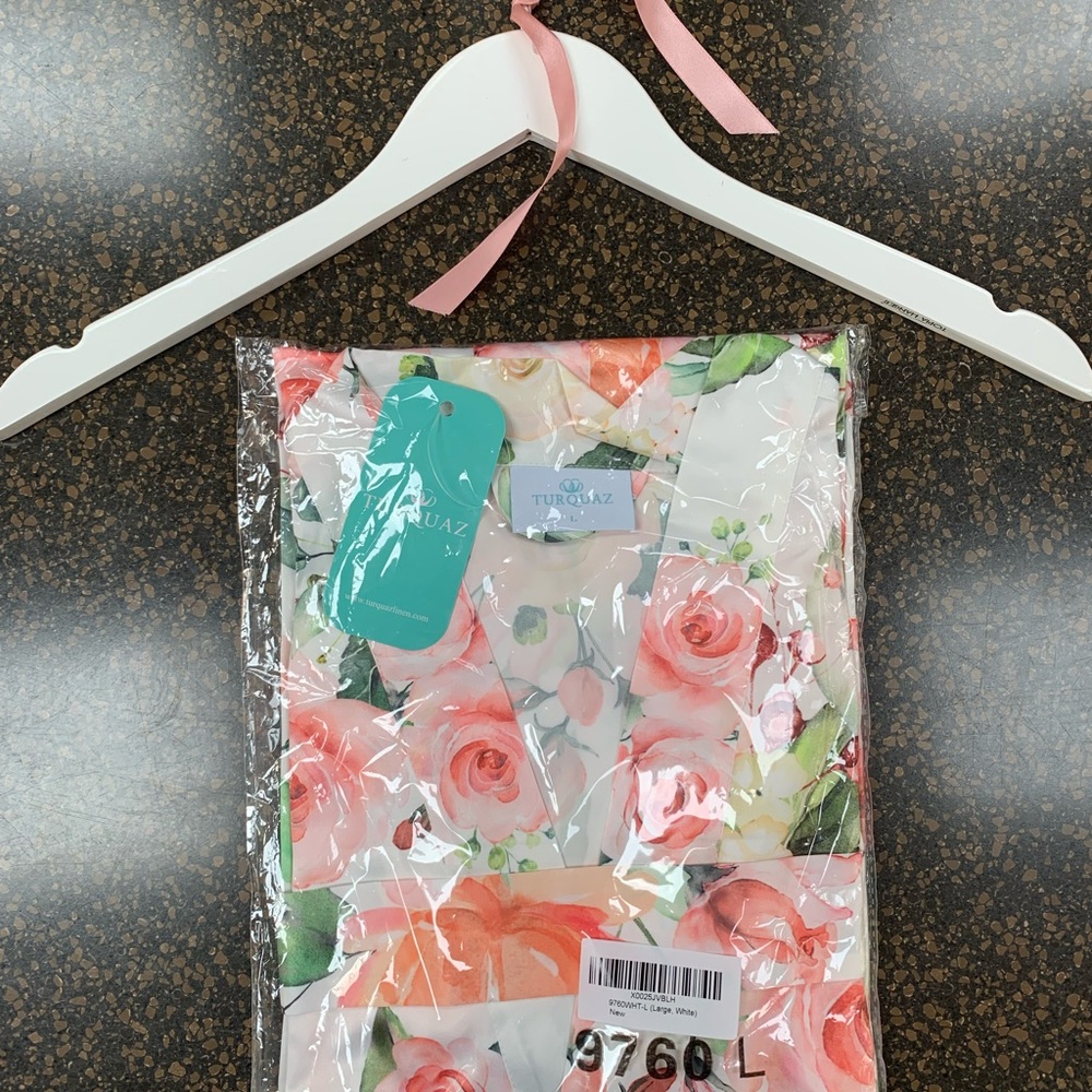 Floral Print Women's Robe - Picture 6 of 7